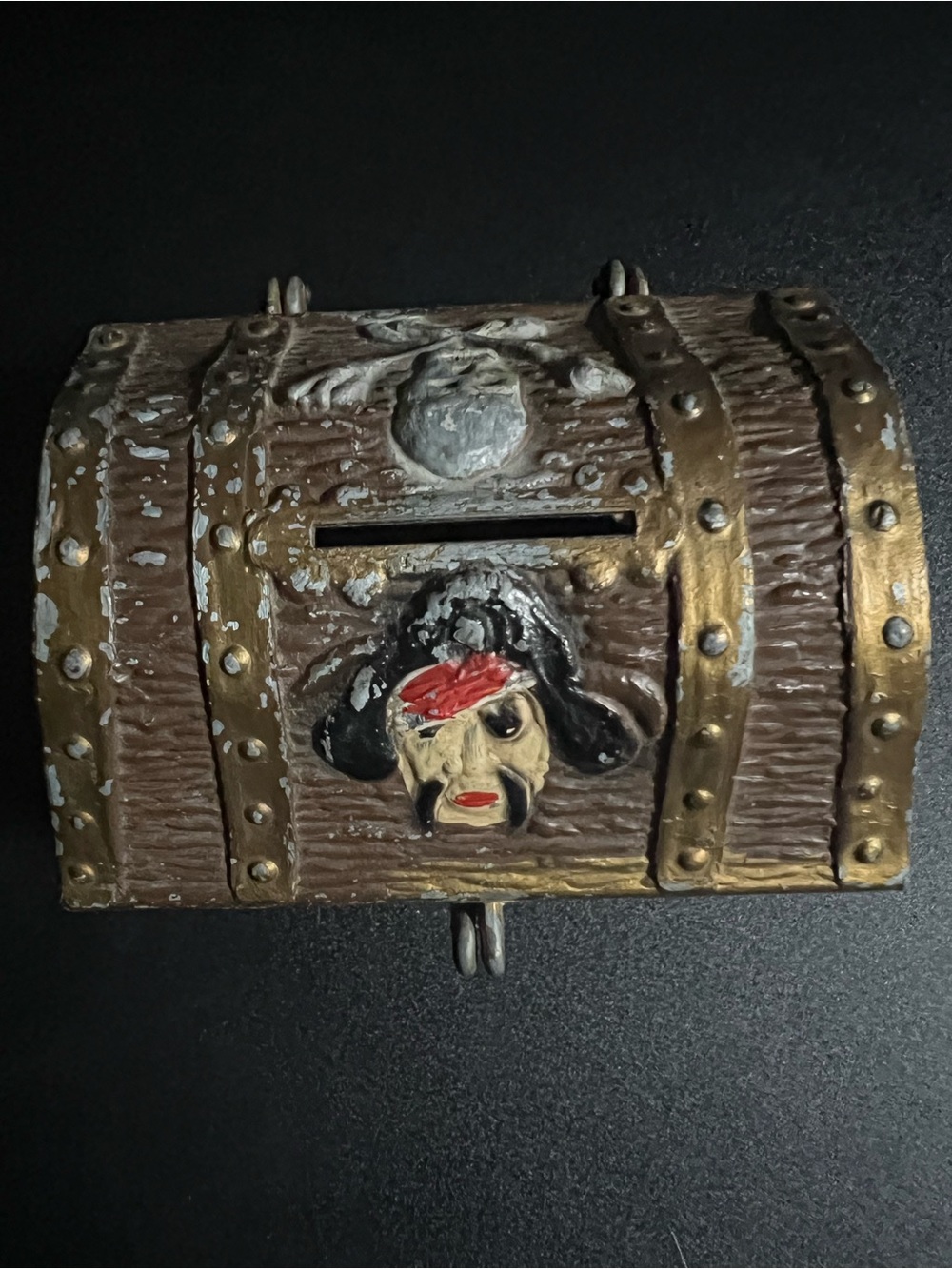 Vintage Decorative Brown Pirate Treasure Chest Coin Bank